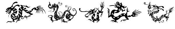 HFF Chinese Dragon font preview